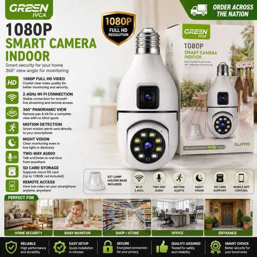 Andowl dual lense wifi security bulb camera